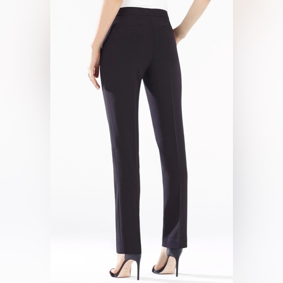 BCBGMaxAzria BLACK ELLIOT STRAIGHT LEG TROUSERS Size 6 - Picture 3 of 15